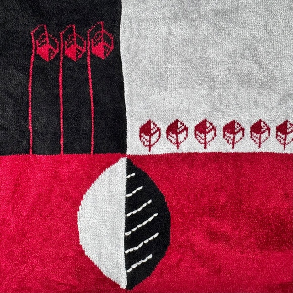 NWT Moffi Chenille Colour Block Leaf Art Cozy Crewneck Sweater Size XXL - Picture 7 of 12